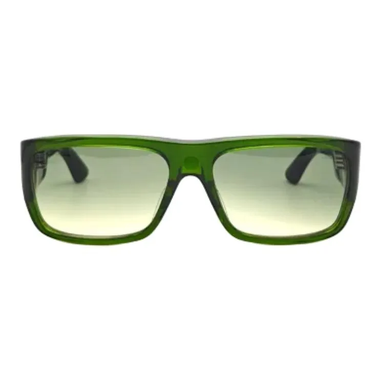 Chrome Hearts Acetate Titanium Square Sunglasses Unisex Green-0