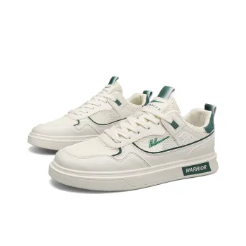 WARRIOR Skateboard Shoes Men Low Top Beige/Green/White/Black/Beige/Jasper