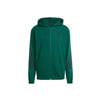 Adidas Future Icons 3 Stripes Polar Fleece Full Zip Hoodie