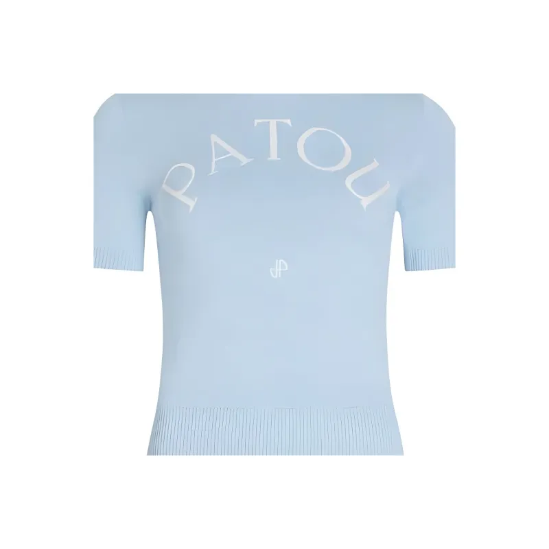 Patou Logo jacquard Knitted T shirt-4