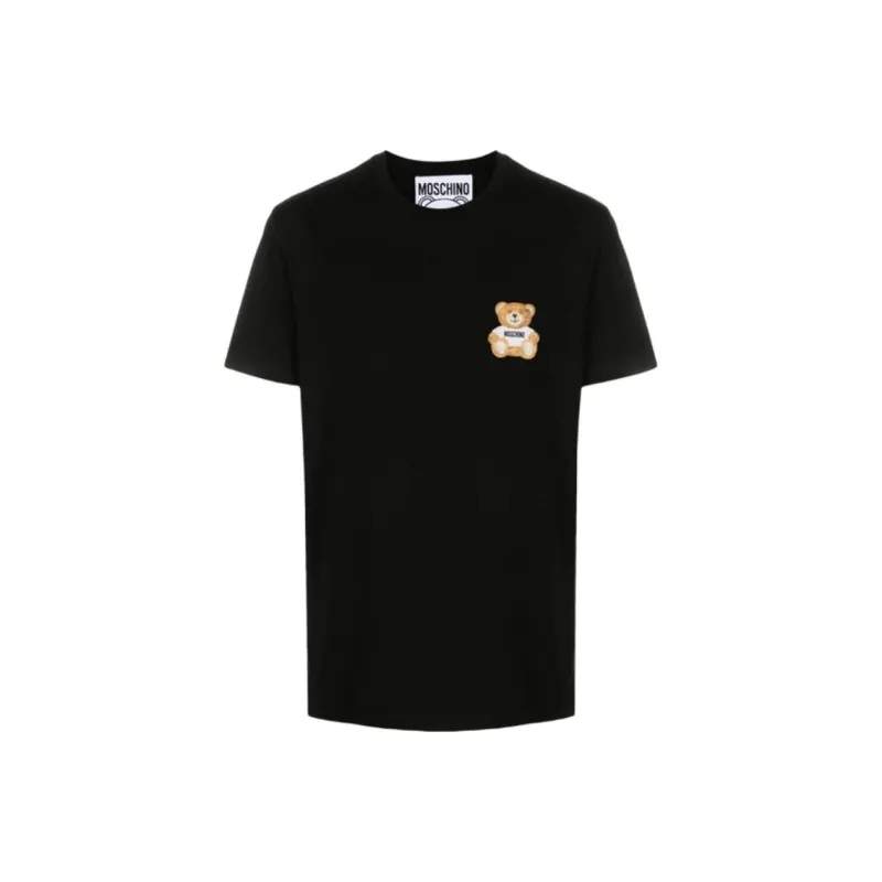 MOSCHINO Teddy Bear embroidered Cotton T shirt-0