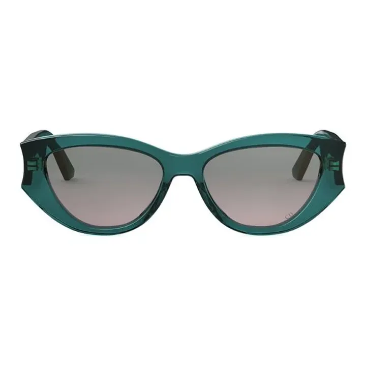 DIOR Acetate Irregular Shape Sunglasses Women's Green-1