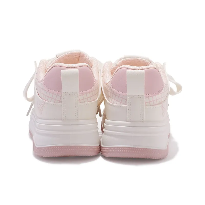 Miss Zhang Abrasion Resistant Low Top Skateboard Shoes Women's Pink-4