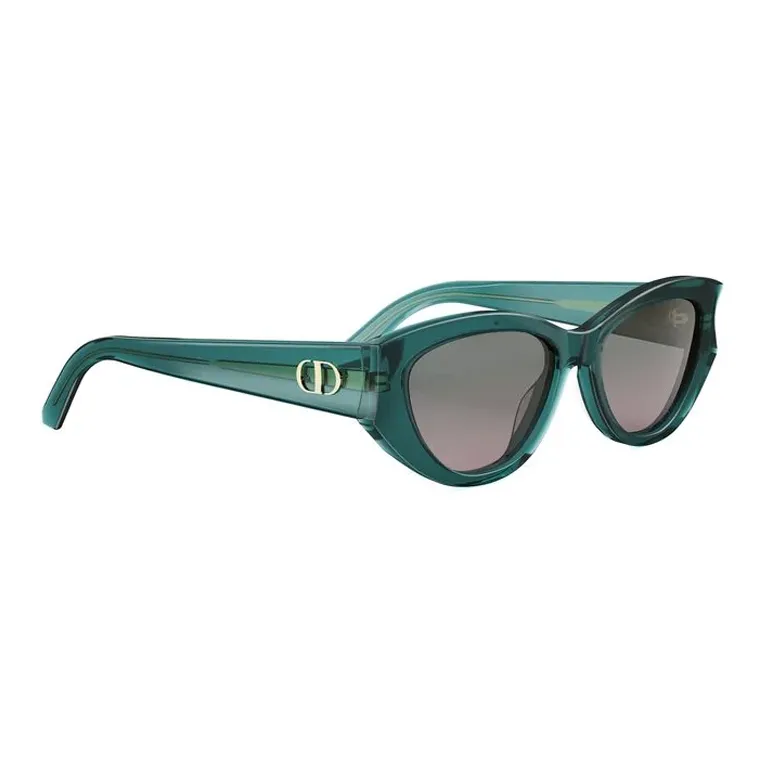 DIOR Acetate Irregular Shape Sunglasses Women's Green-7