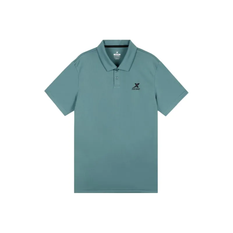XTEP Polo Shirt Men's Turquoise Tile Green-0