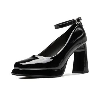 GOSO Chunky Heel High Heels Women's Black