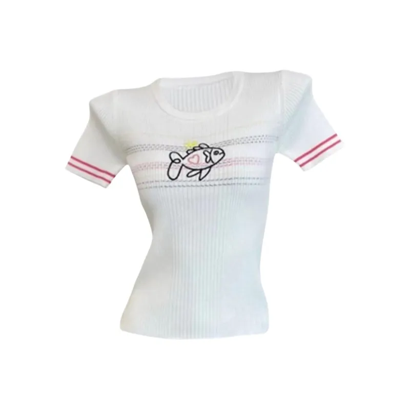 YGPRW T-Shirts Women's White-0