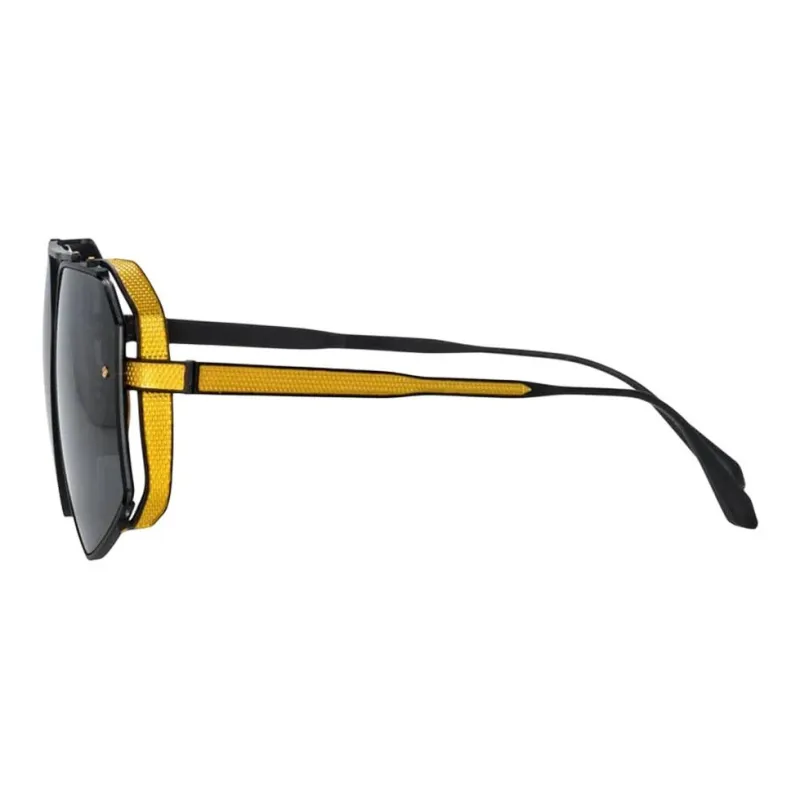 Linda Farrow Titanium Aviator Sunglasses Women's Black-1
