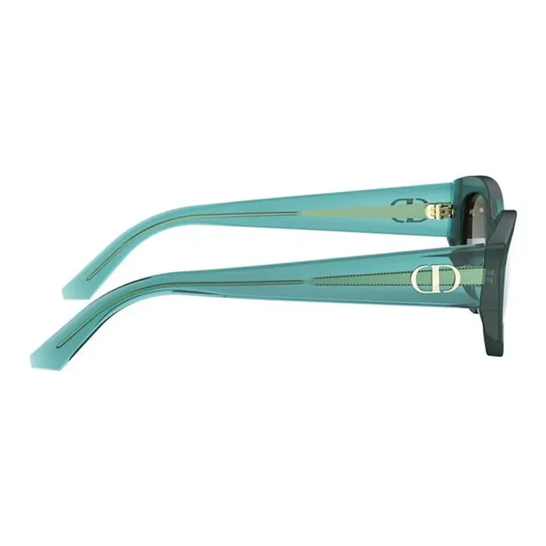 DIOR Acetate Irregular Shape Sunglasses Women's Green-6