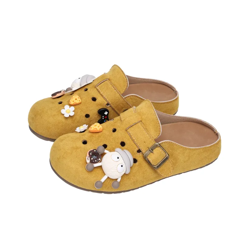 XMISTUO Rubber Sole Quiet Abrasion Resistant Slip Resistant Closed Toe Slippers Women's-17