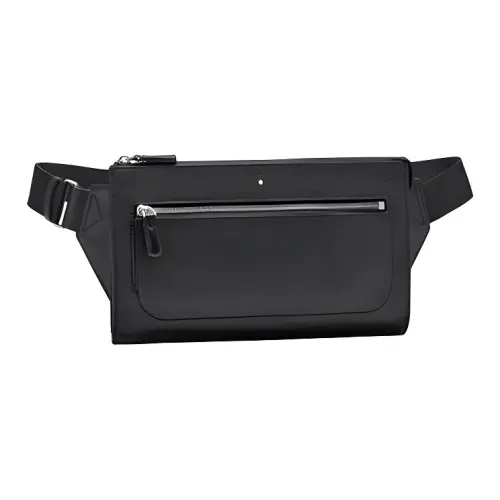 MONTBLANC Leather Crossbody Bag, Fanny Pack Men's Black