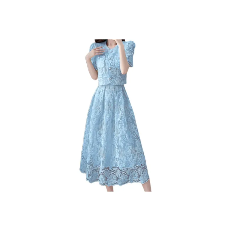Dior Beauty Two Piece Skirt Sets Women's-4