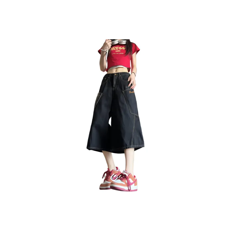 NXPTP Denim Shorts Unisex Black-0