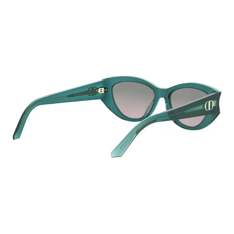 DIOR Acetate Irregular Shape Sunglasses Women's Green-5