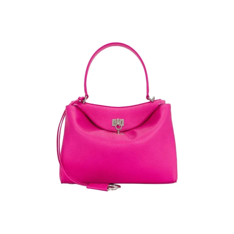 Balenciaga Rodeo Grain Calfskin One Shoulder Handbag Trumpets Women's Exquisite Red-0