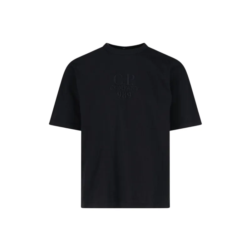C.P.Company Logo Embroidered T shirt-0