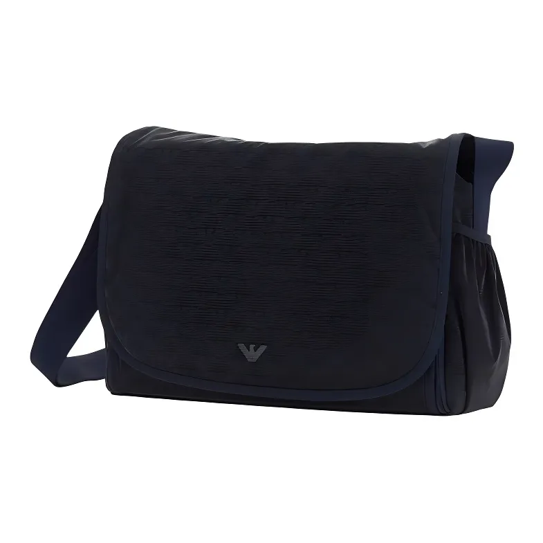 EMPORIO ARMANI Monogram Jacquard Foldover Top Shoulder Bag-1