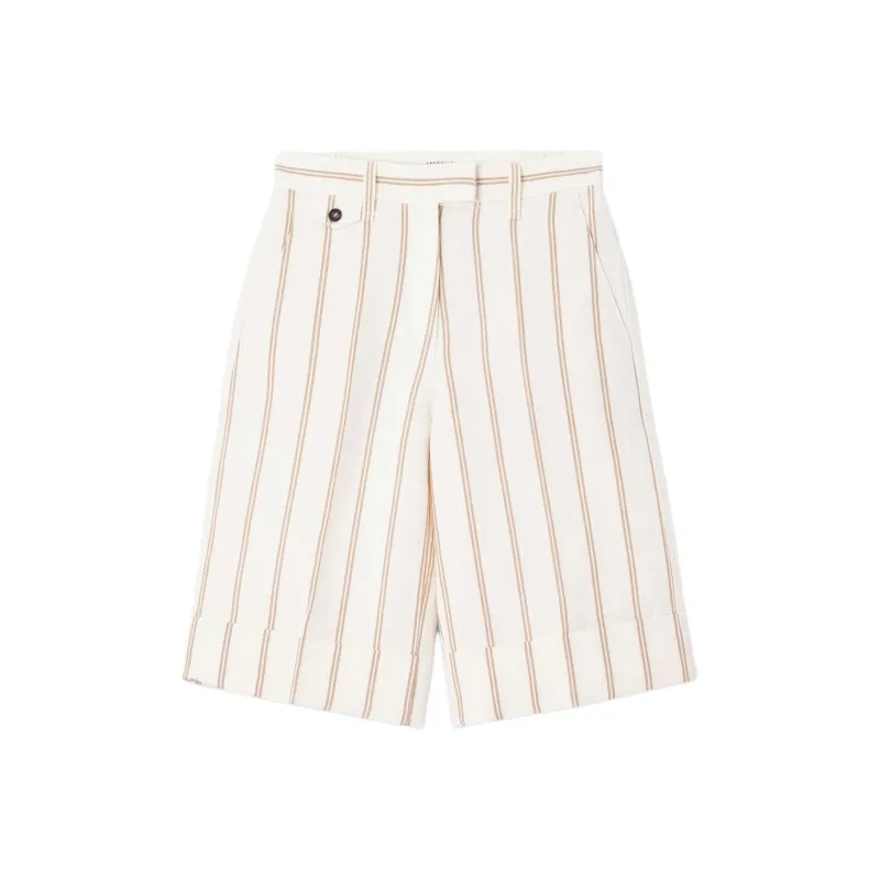 Brunello Cucinelli Casual Shorts Women's Gray White-0