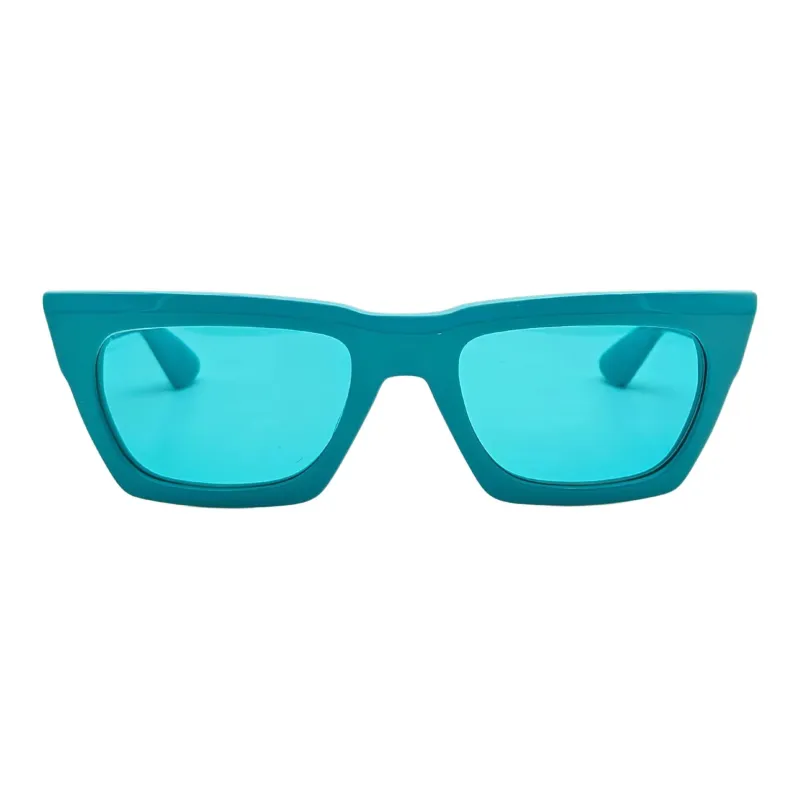 Chrome Hearts Acetate Silver Square Sunglasses Men's Blue-2