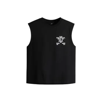 H&M Tank Tops Men Black/White