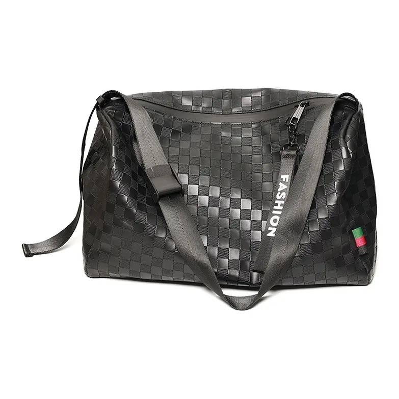 Yalu Synthetic Leather Travel Bag Men's Black-0