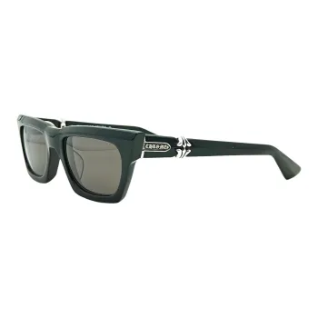 Chrome Hearts Acetate Silver Square Sunglasses Women's Black