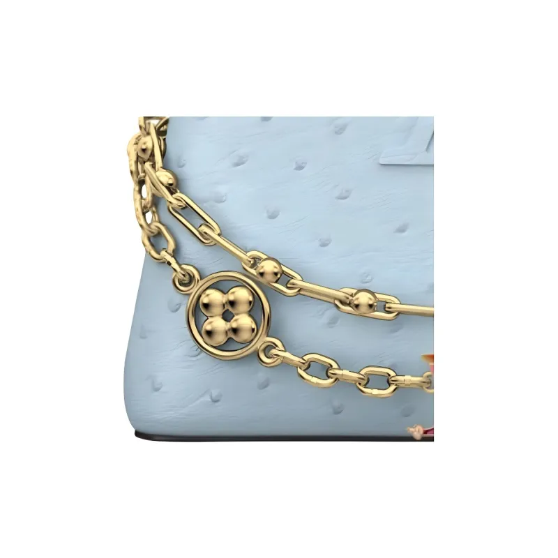 LOUIS VUITTON X Takashi Murakami Capucines Ostrich Baby Blue-1