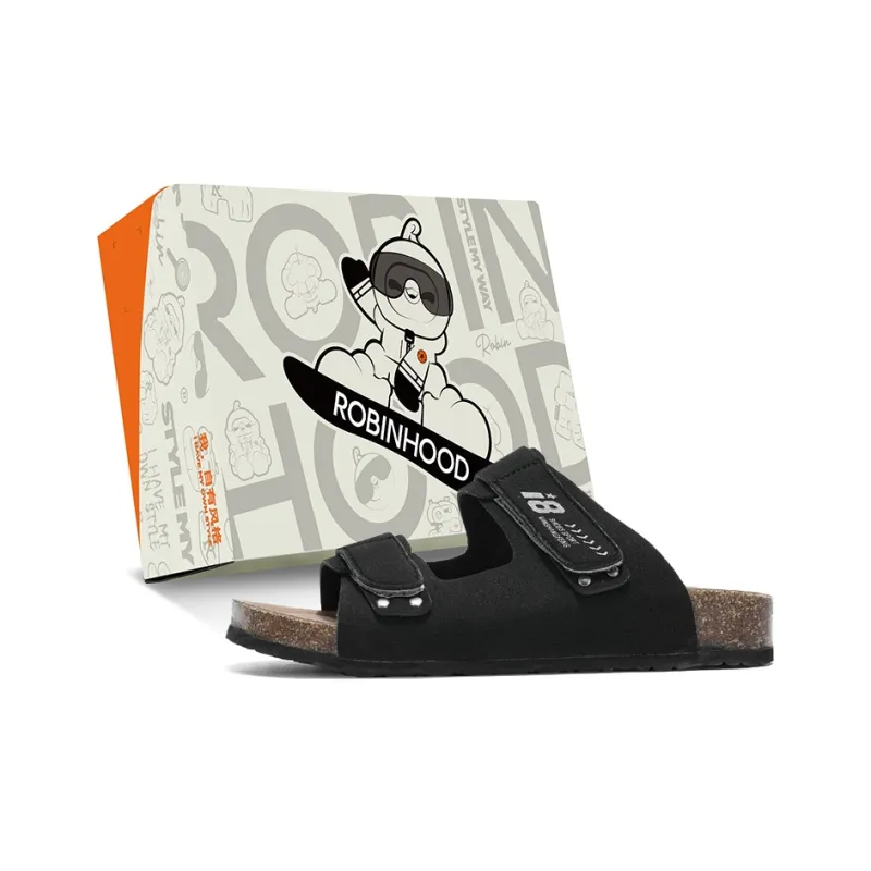 ROBINHOOD Stitching Slide Slippers Men's Box Included-0