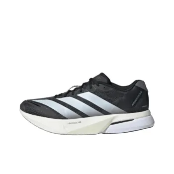 Adidas Adizero Boston 13 Shock Absorbers With Slip Resistant Features Low Top Training Shoes Men's Black