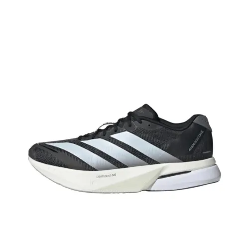 Adidas Adizero Boston 13 Shock Absorbers With Slip Resistant Features Low Top Training Shoes Men's Black