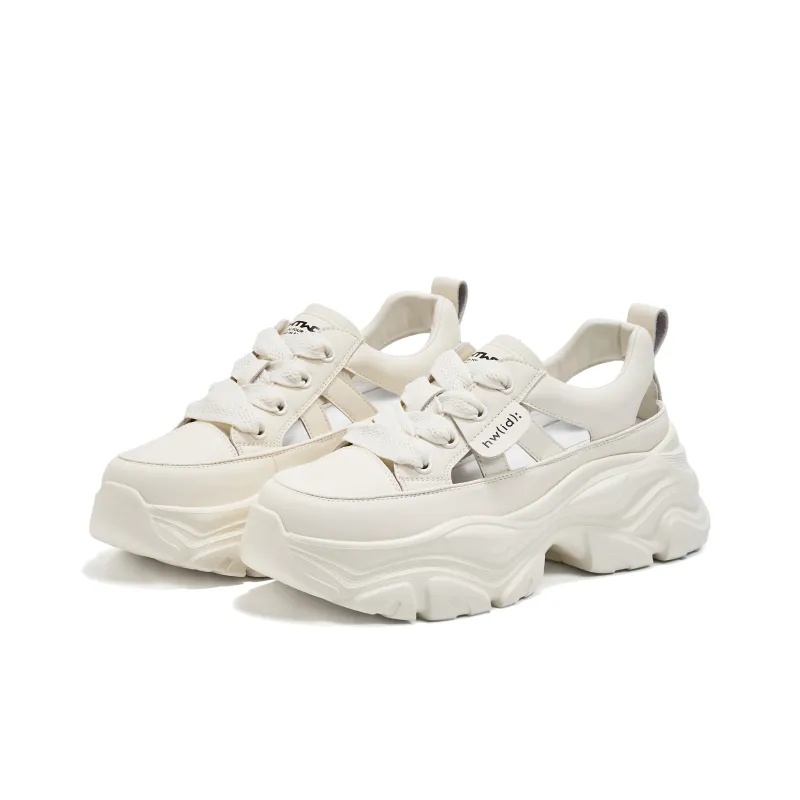 Hotwind Breathable Lightweight Height Increasing Low Top Chunky Sneakers Women's-2