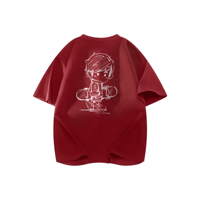 CHOUCHOUS Drop Shoulder Sleeve T Shirt Women's-16