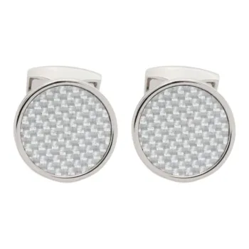 TATEOSSIAN Palladium, Enamel, Metal, Aluminum Cufflinks Men's Silver