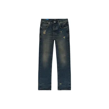 PURPLE BRAND P018 Ripped Wide leg Jeans