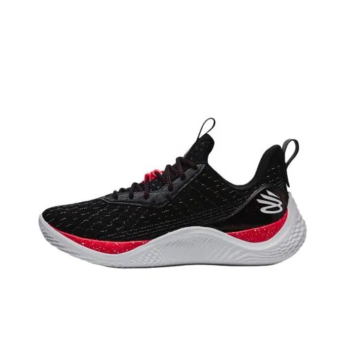 Under Armour Curry Flow 10 Anti Slip Wear Resistant Mid Top Basketball Shoes Men's Black