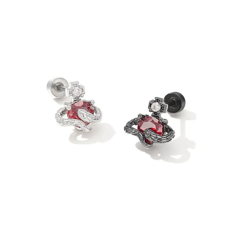 Lady Go Titanium Steel Alloy Stud Earrings Women's-16