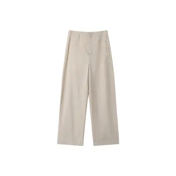 SHUXI Casual Pants Women's Green Peas Beige