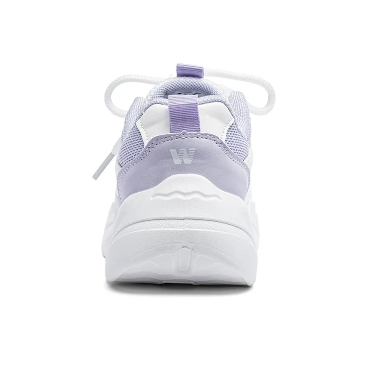 Warrior Abrasion Resistant Breathable Low Top Casual Running Shoes Women's White Purple-3