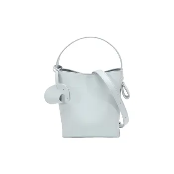 H YXIANG Microfiber Synthetic Leather One Shoulder Handbag Women's Light Blue