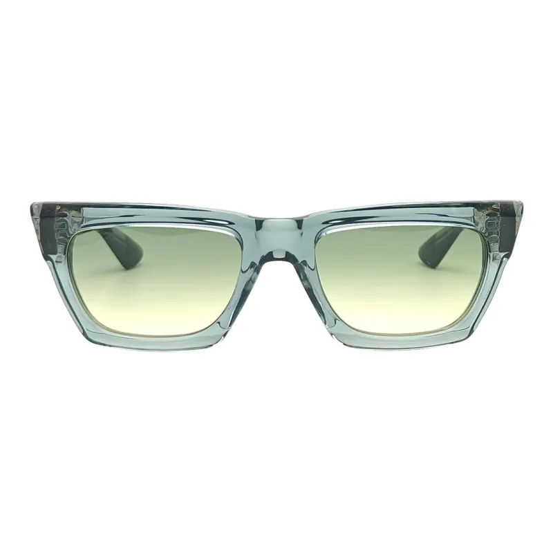 Chrome Hearts Acetate Silver Square Sunglasses Women's Green-1