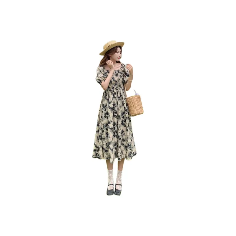 Mu Qingqing Short Sleeved Dress Women's-6