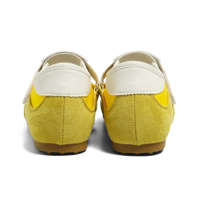 HUANQIU Wear resistant, Lightweight, Breathable, And Non slip. Low Top Casual Shoes Women's Yellow-5