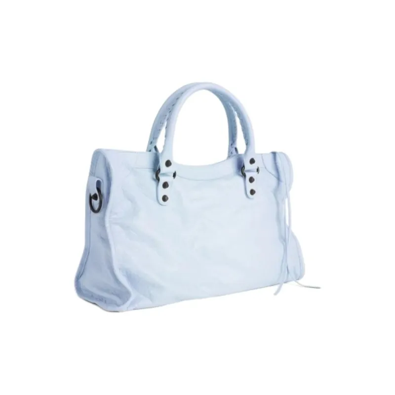 Balenciaga Le City Sheepskin Shoulder Bag, Crossbody Bag, Handbag Medium Size Women's Light Blue-3