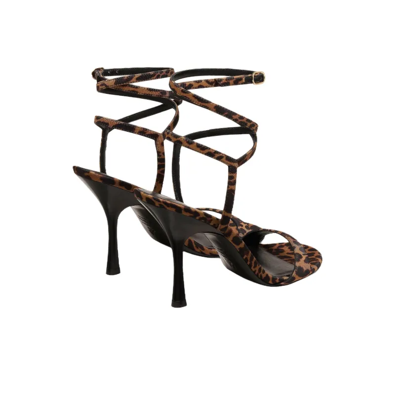 Stuart Weitzman/SW Nudist Wrap One Strap Sandals 10cm Women's Brown-3