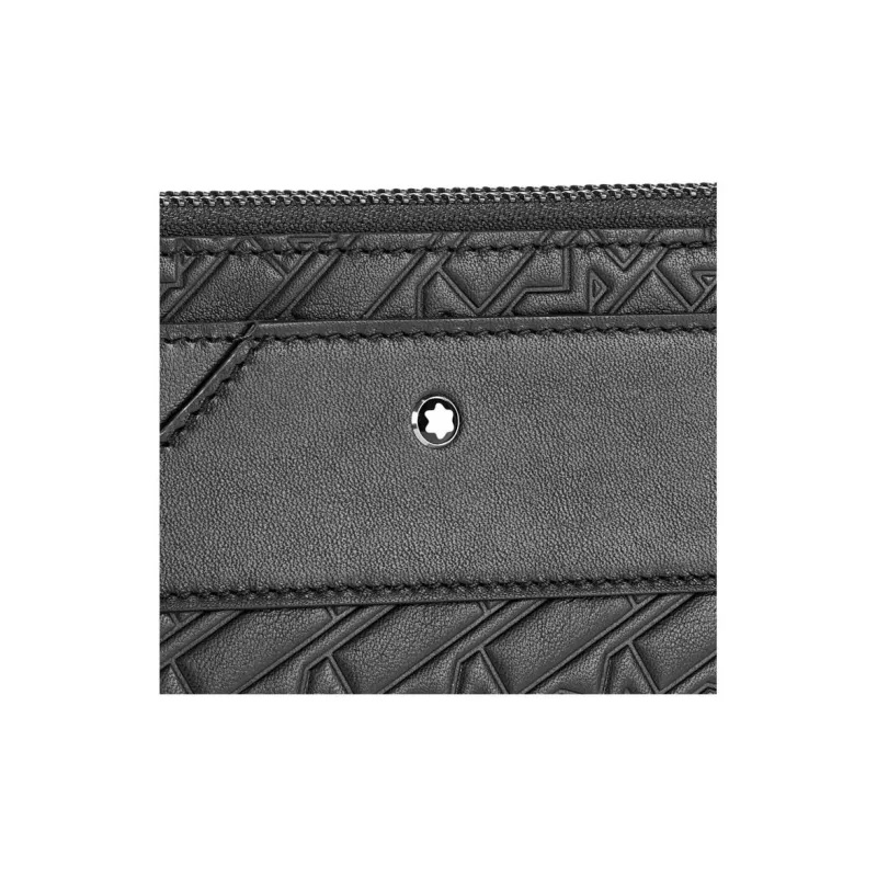 MONTBLANC All Black Cow Leather Clutch Regular Men's Black-1
