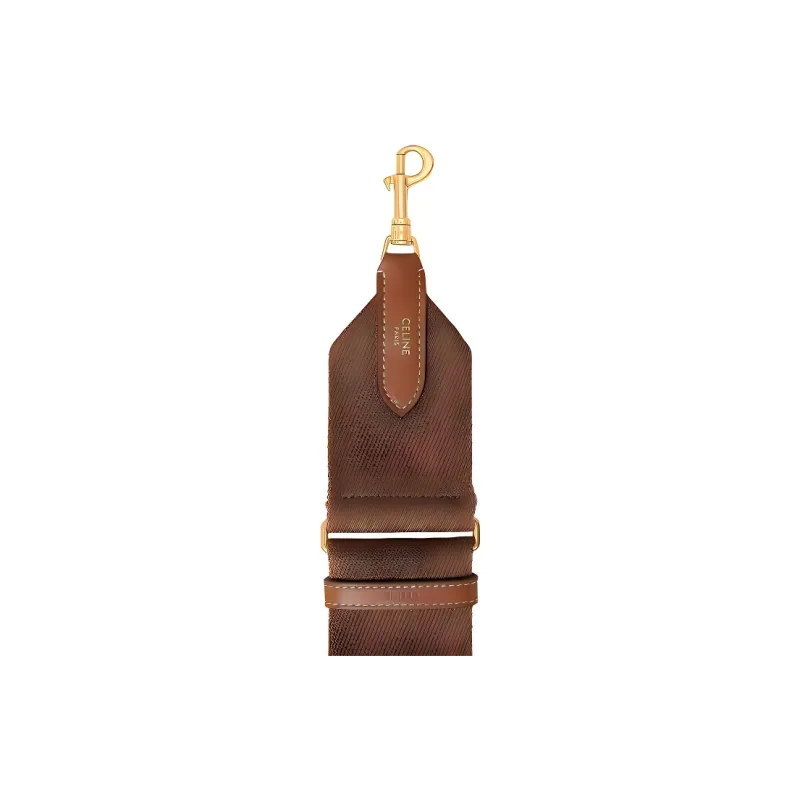CELINE Wool With Cow Leather Bag Strap Women's Tawny-2