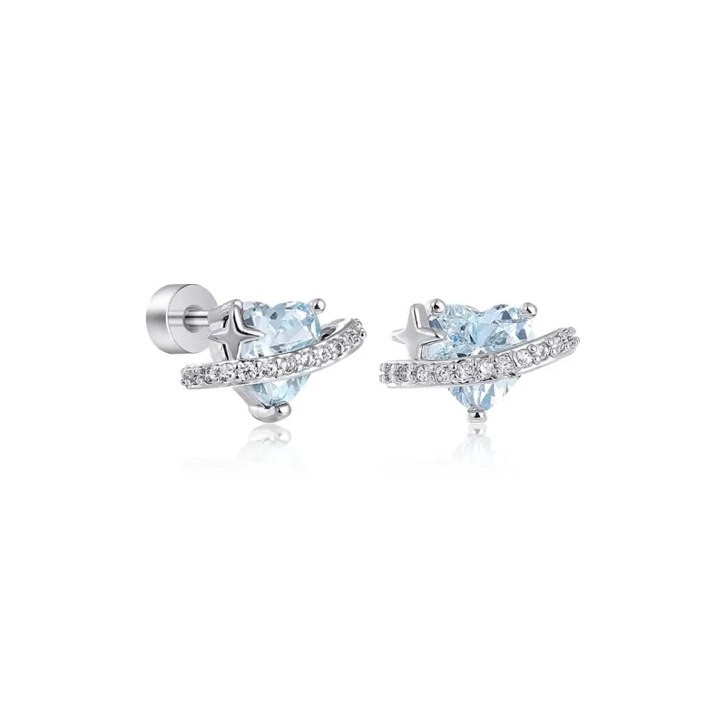 KwOnline Titanium Steel Stud Earrings Women's-0