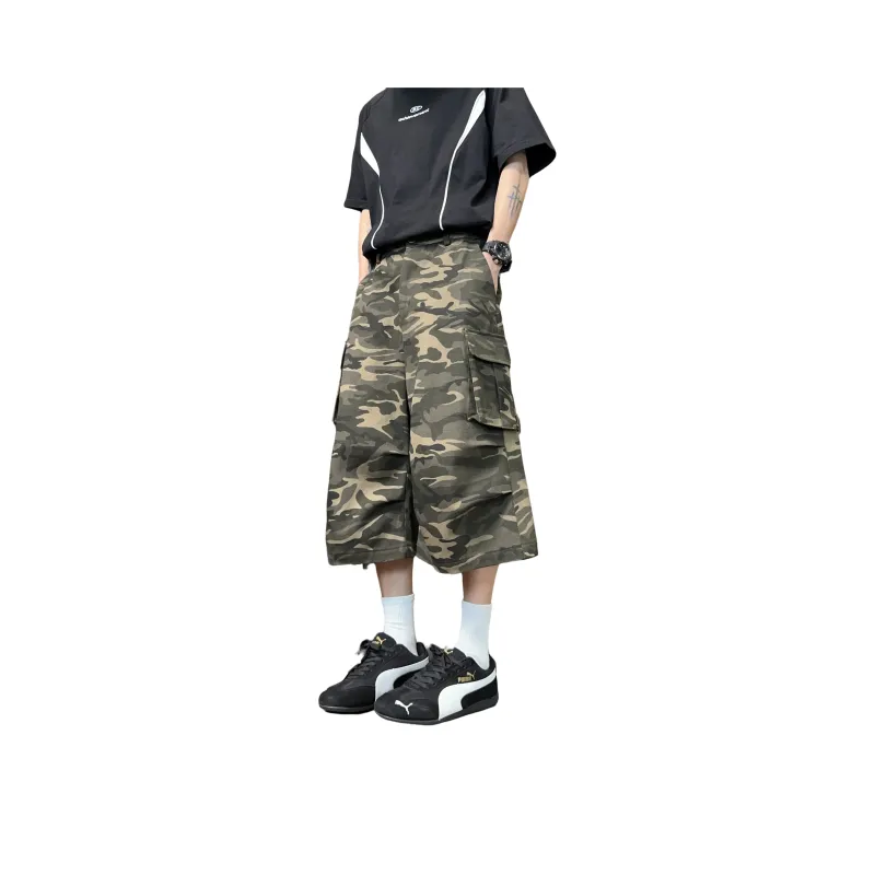 WKOOG Denim Shorts Unisex Camouflage-0