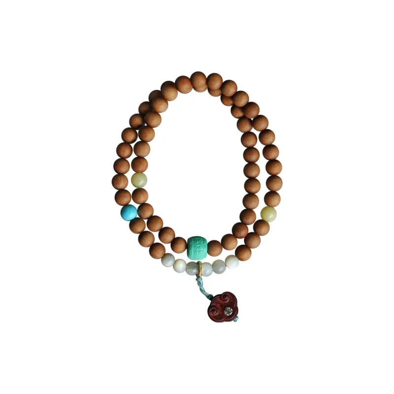 FANGYUANXIAOFU Laoshan Sandalwood Wooden Bracelets Unisex-0