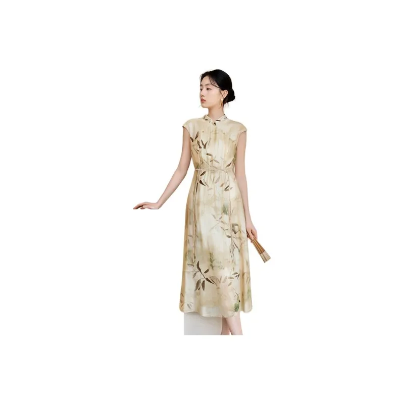 XIANGYING Cheongsams Women's Khaki Green-1